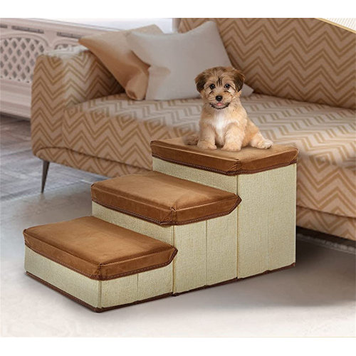 Tucker Murphy Pet™ Folding Pet Stairs,3 Steps Foldable Dogs Stair Wayfair